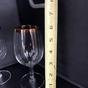 Stemware copper rim